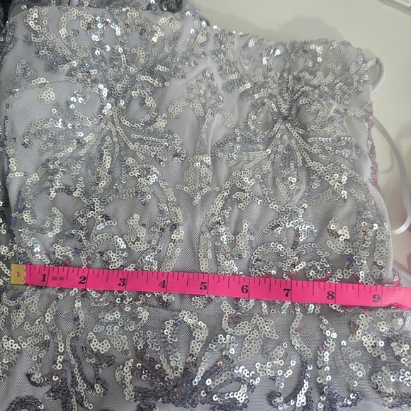 Windsor Silver Kinsley Formal Sequin Mermaid Maxi Dress in Sizes XS & Small - Picture 11 of 11